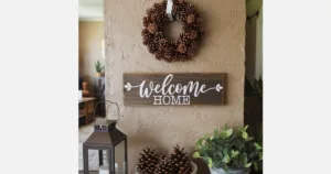 Welcome Home in a charming frame for a cozy atmosphere